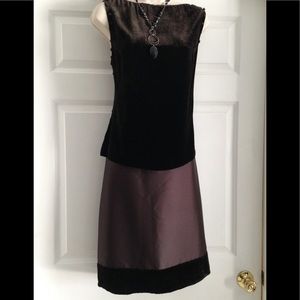 Velvet two piece winter fall outfit by Worth